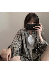 Retro Plaid Grunge Shirt Shoptery
