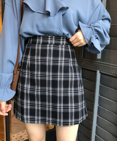 Retro Plaid Summer Skirt - Skirts