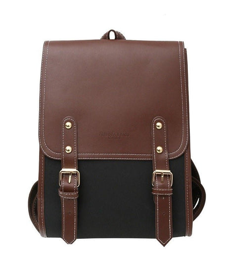 Retro Pu Leather Backpack - Backpacks