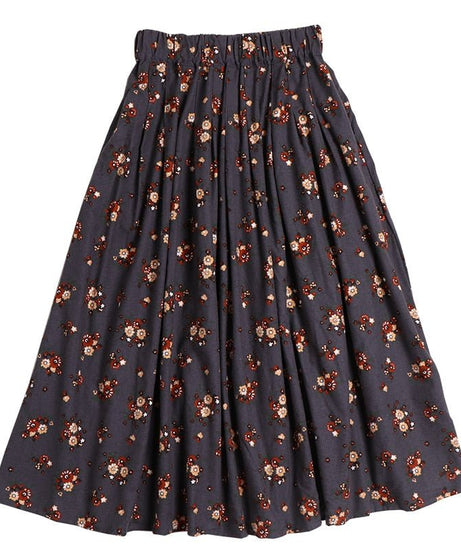 Retro Style Floral Skirt - Skirts