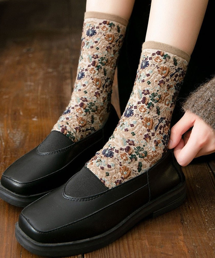 Retro Vintage Floral Socks - Socks