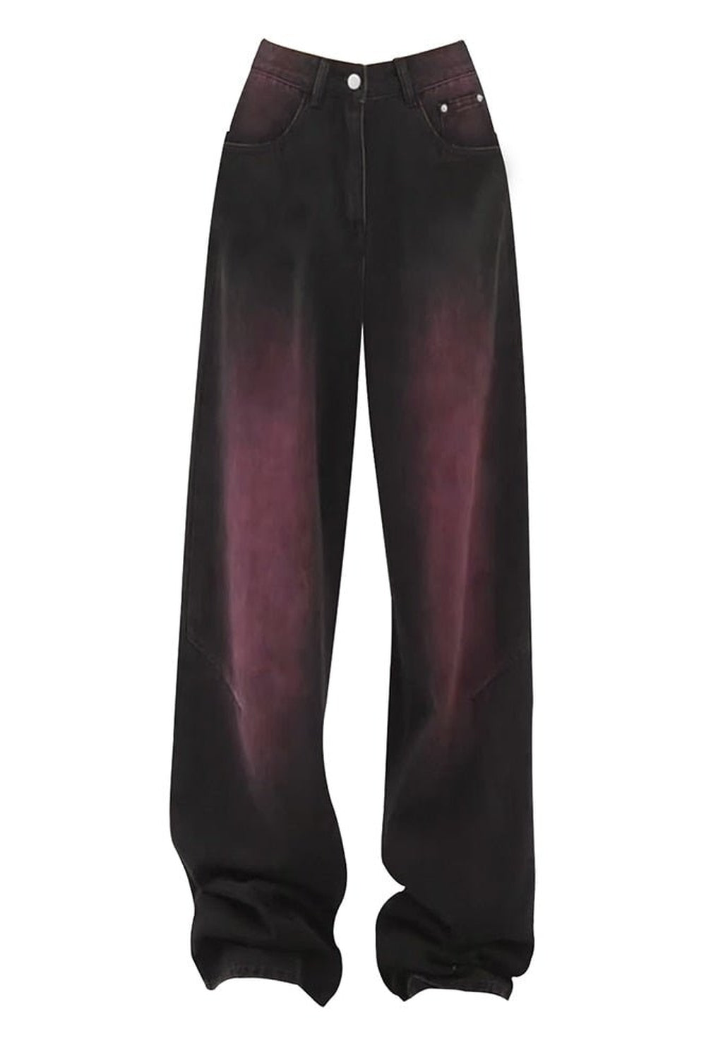 Retro Wide Leg Purple Jeans - Jeans