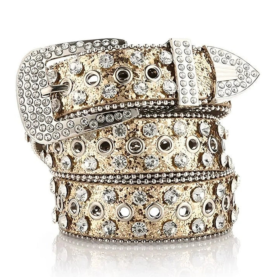 Aesthetic Rhinestone Studded Belt Shoptery