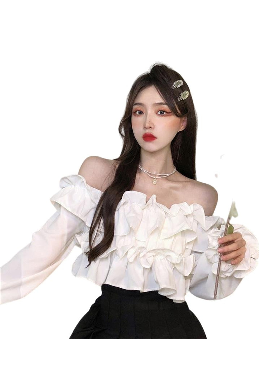 Ruffles Aesthetic Blouse - Blouses