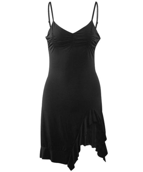 Sexy Black Spaghetti Strap Mini Dress - Dresses