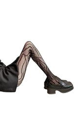 Coquette Patterned Fishnet Tights Shoptery