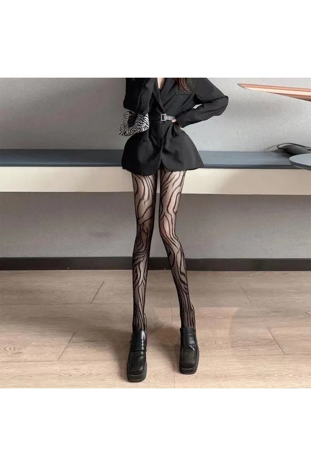 Coquette Patterned Fishnet Tights Shoptery
