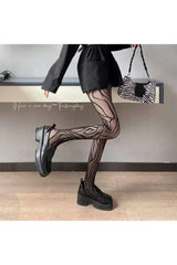 Coquette Patterned Fishnet Tights Shoptery