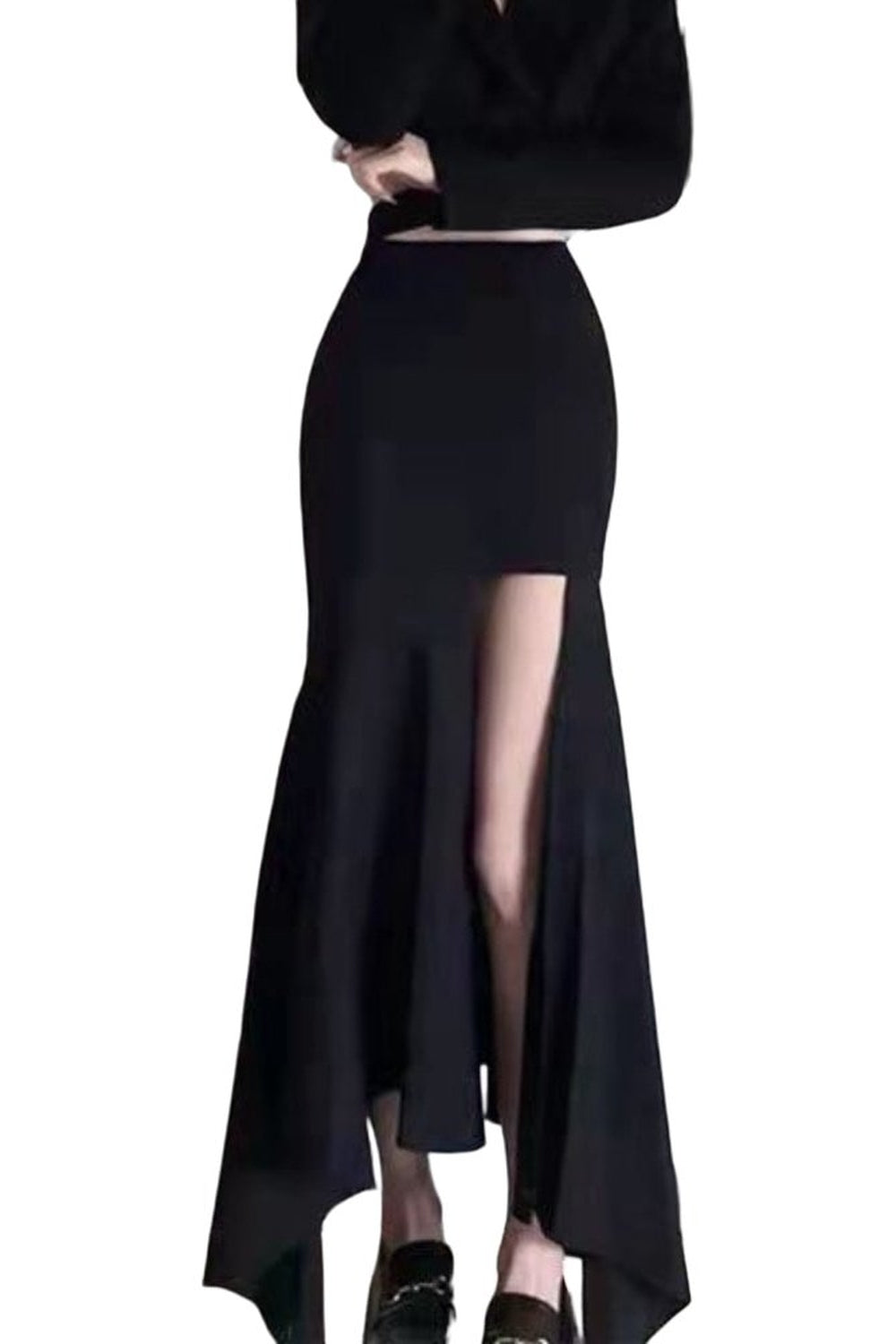 Sexy Spring Solid Irregular Skirt - Skirts