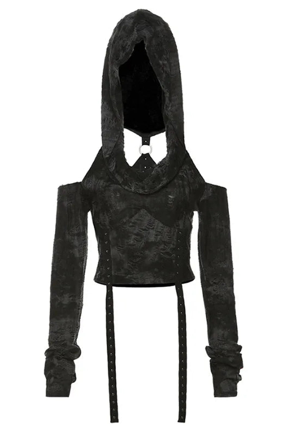 Shadow Cloak Crop Hoodie -