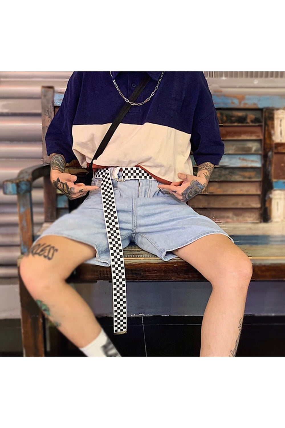 Skater Girl Plaid Canvas Belt - Belts