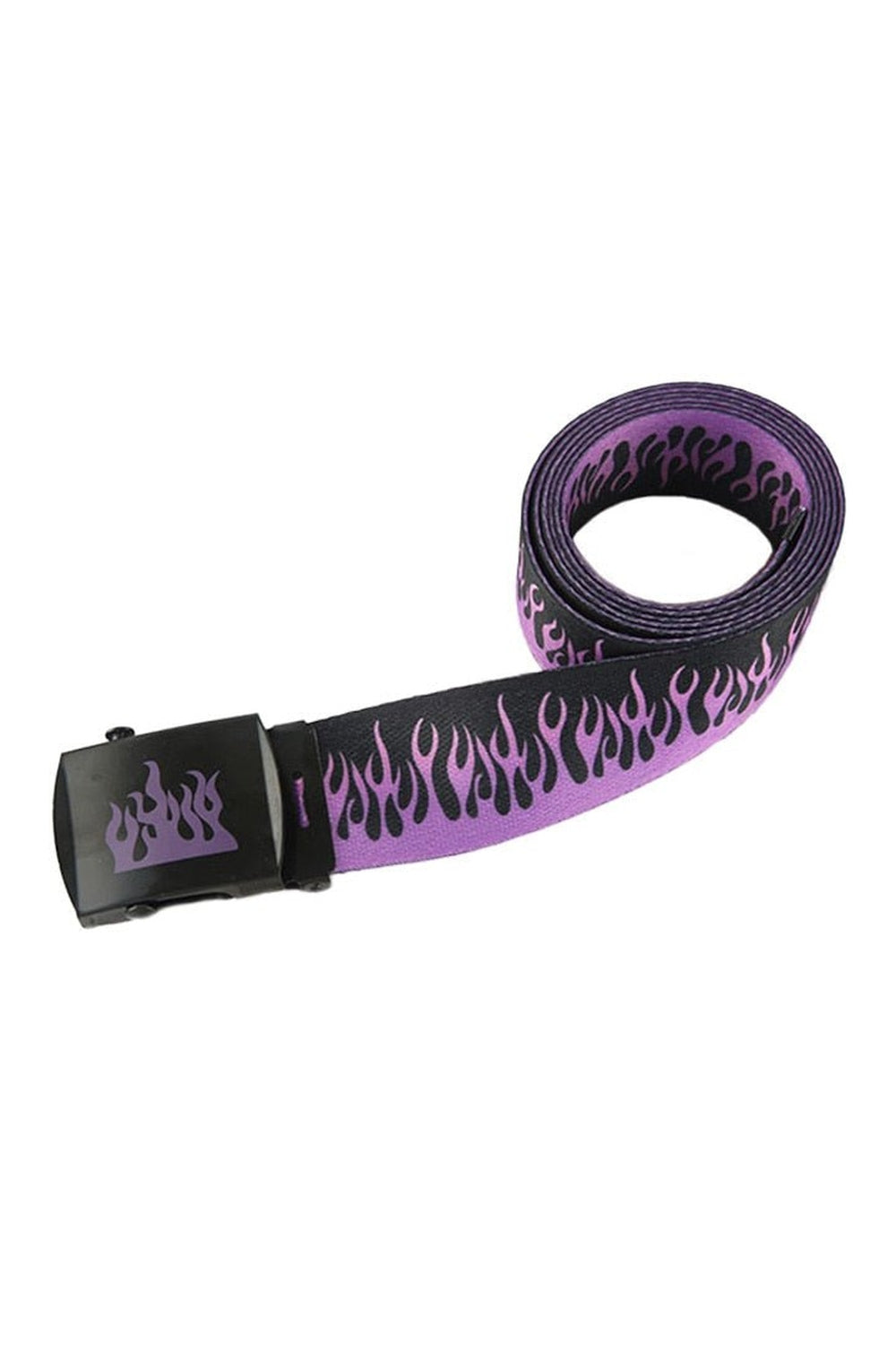 Skater Girl Punk Flame Print Belt - Belts