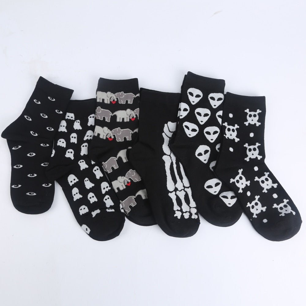 Skeleton Alien Socks - Socks