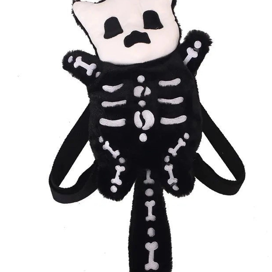 Alt Skull Plush Water Bottle Bag black 18x7x39cm Shoptery