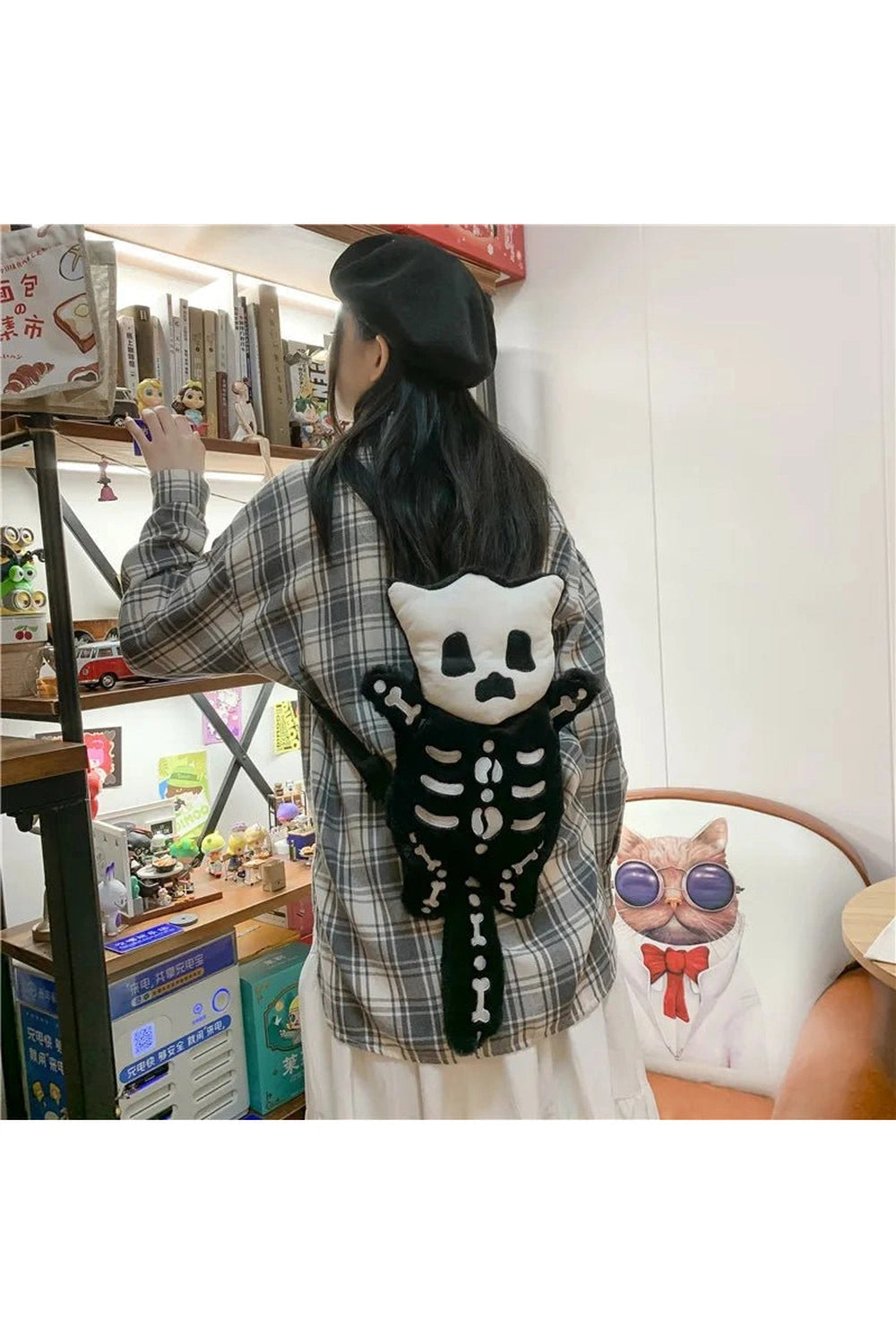 Alt Skull Plush Water Bottle Bag Shoptery