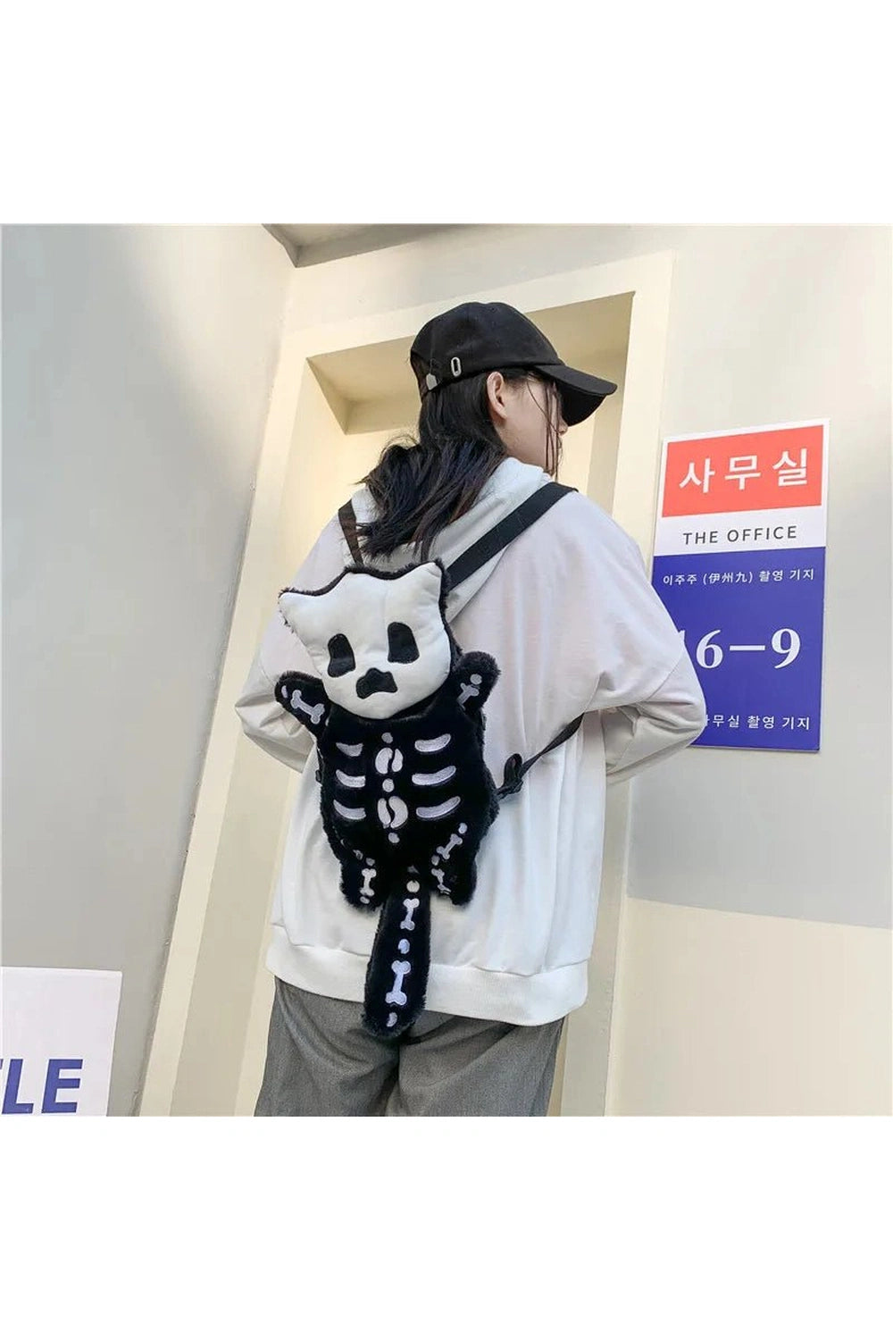 Alt Skull Plush Water Bottle Bag Shoptery