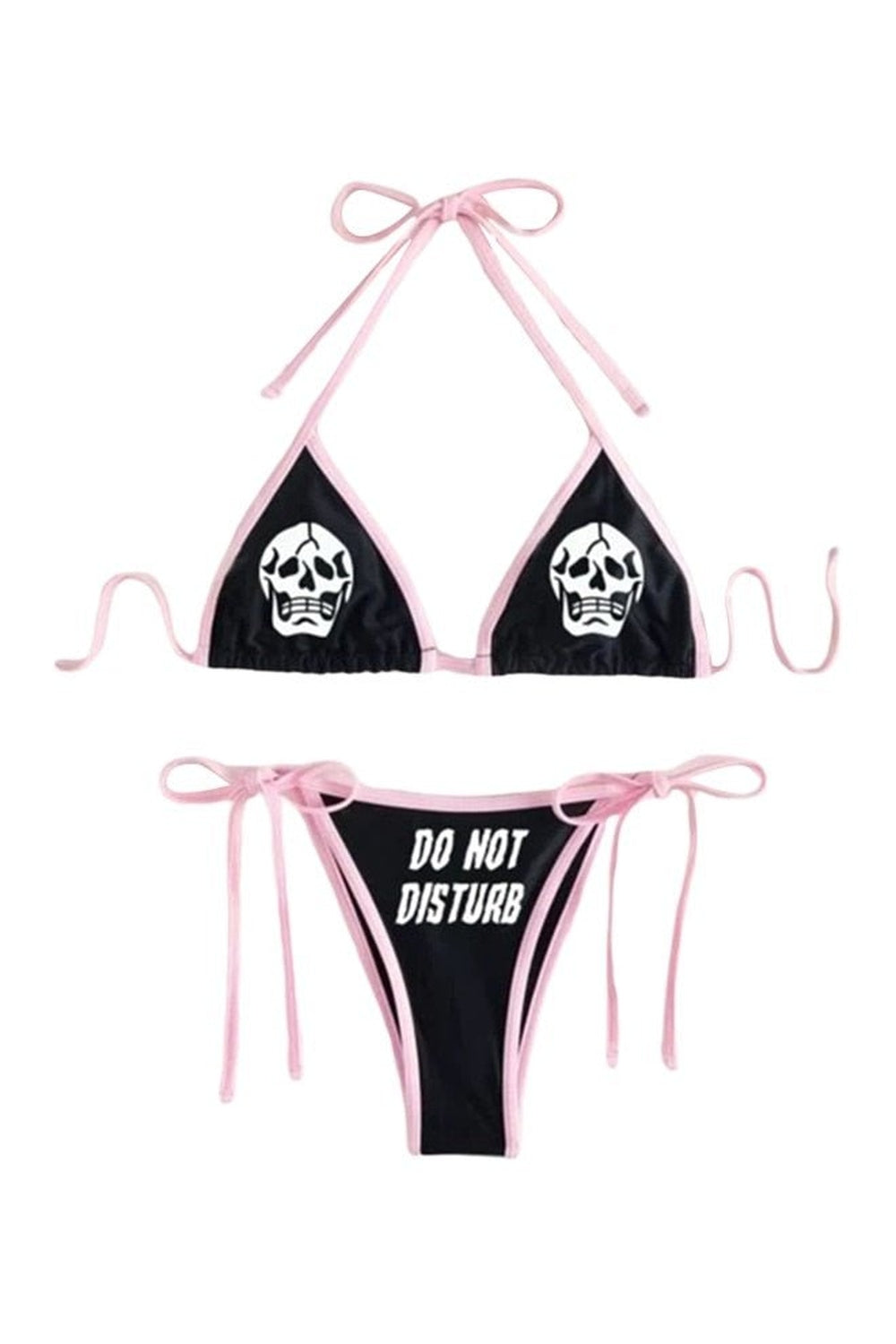 Skull Print Bikini "DO NOT DISTURB" - Swimsuits