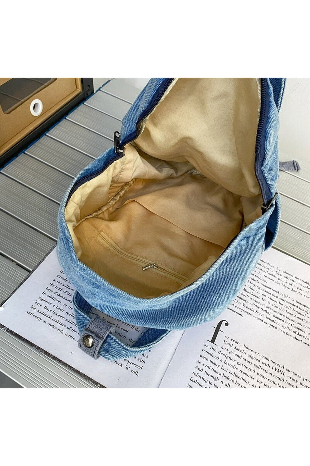Small Denim Portable Backpack Shoptery