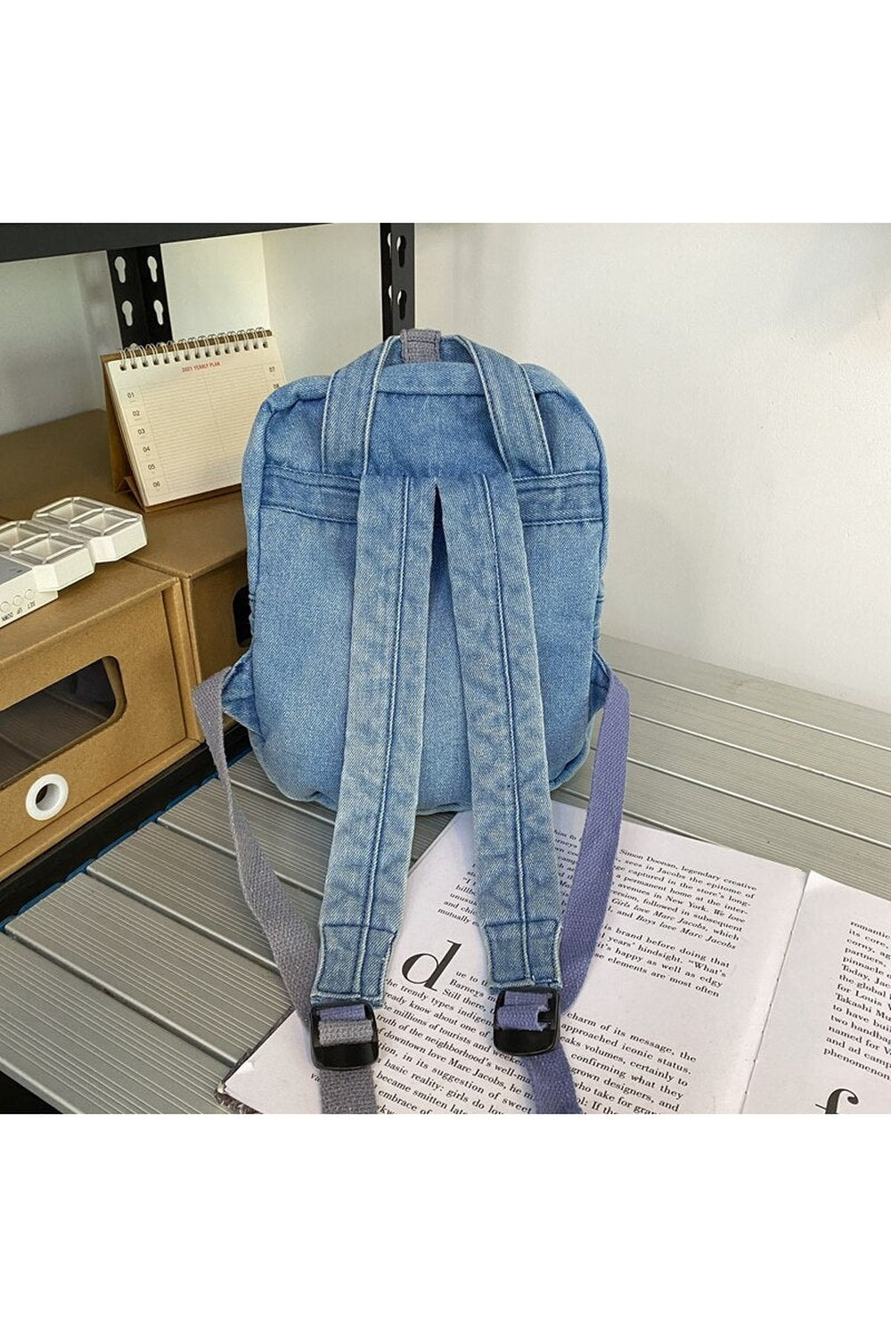 Small Denim Portable Backpack Shoptery