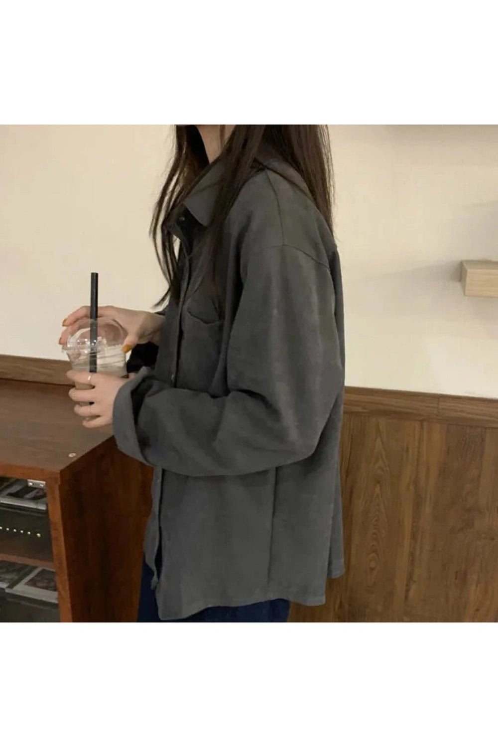 Solid Pocket Retro Shirt Shoptery