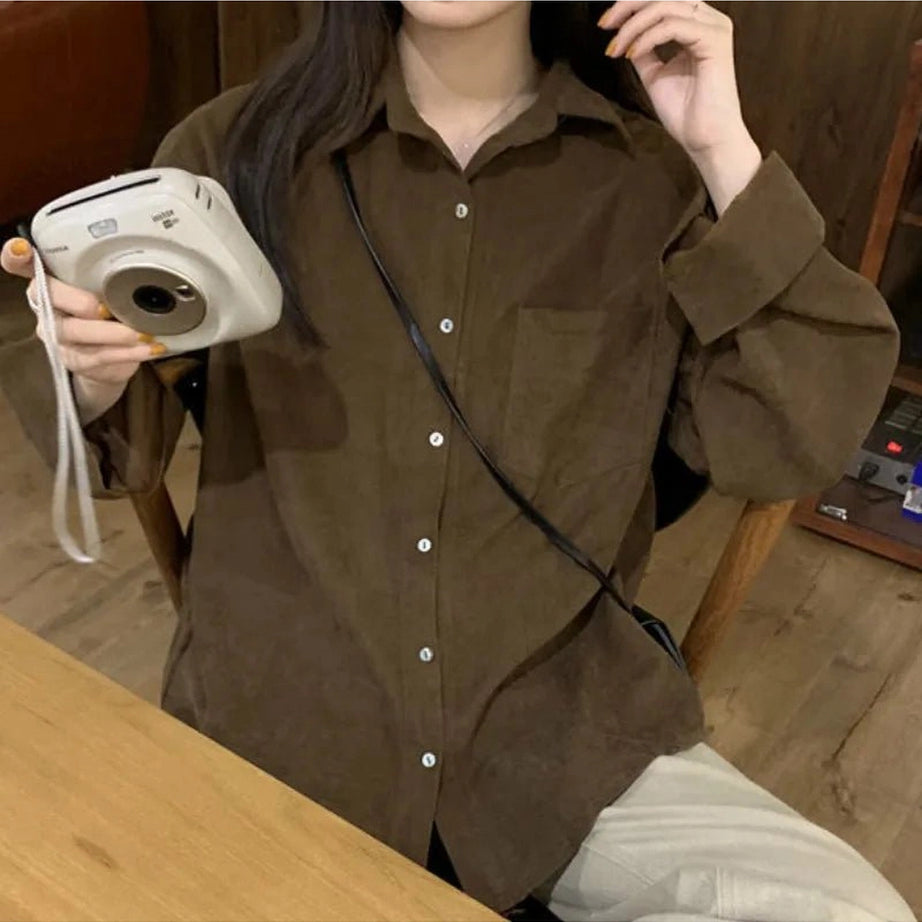 Solid Pocket Retro Shirt Shoptery
