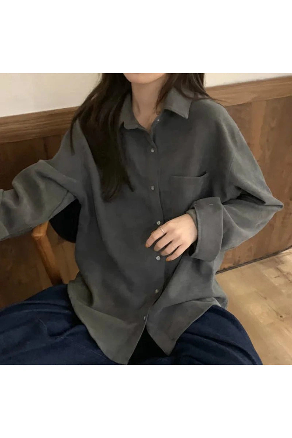 Solid Pocket Retro Shirt Shoptery