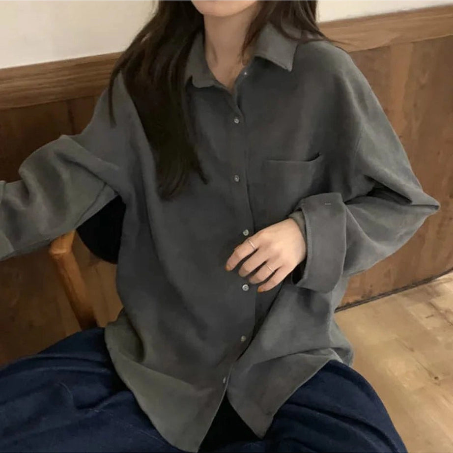 Solid Pocket Retro Shirt Shoptery