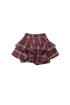 Retro Square Collar Skinny Crop Tee + Skirt Set Red Shoptery