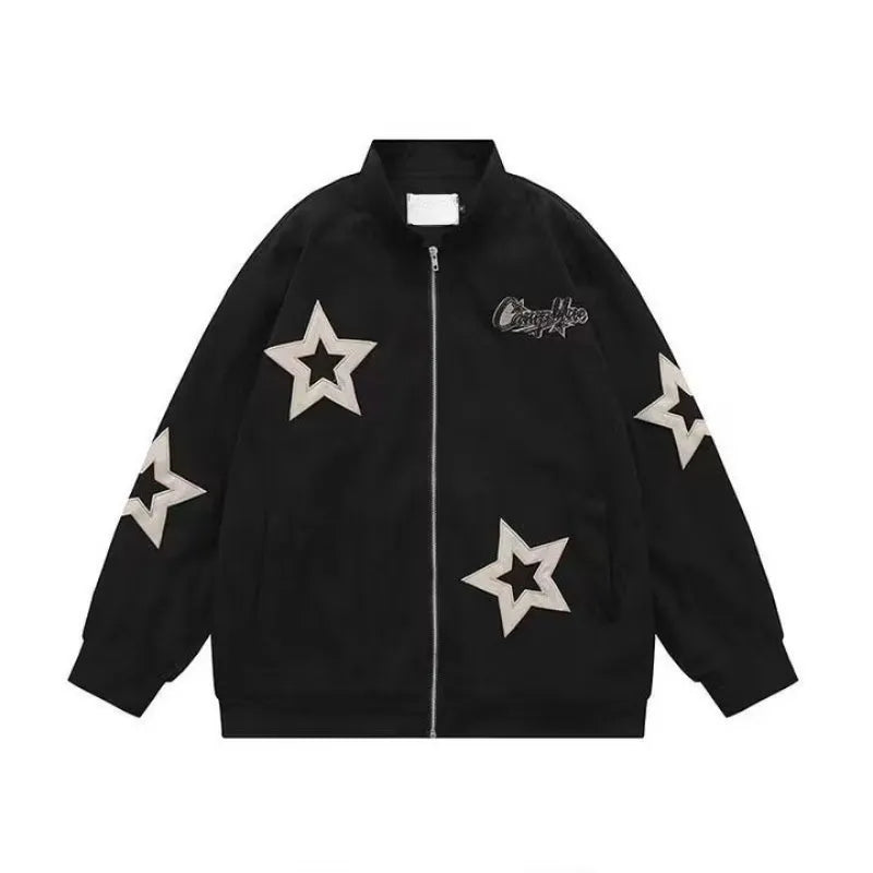 Star Bomber Oversize Jacket - Coats & Jackets