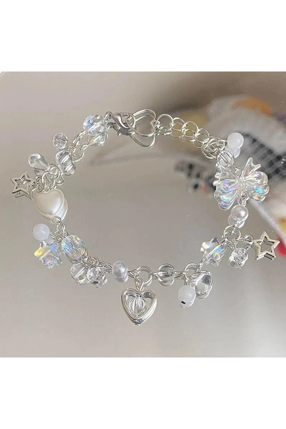 Y2k Star Bow Knot Beaded Bracelet 4 Shoptery