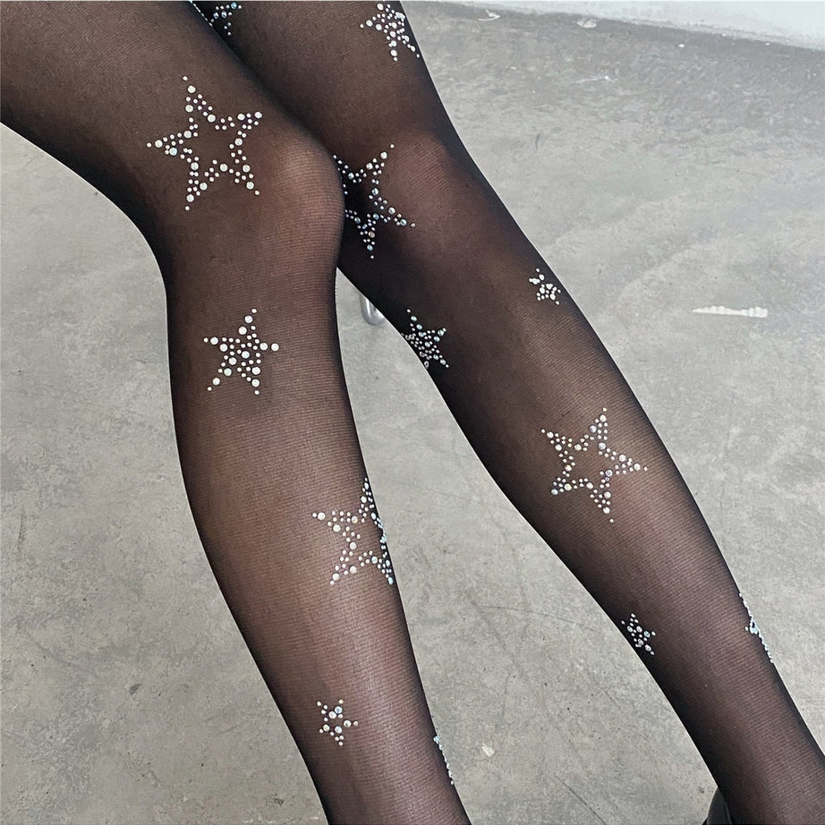Star Diamond Kawaii Fishnet Stockings Shoptery