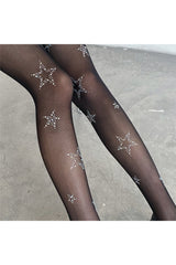 Star Diamond Kawaii Fishnet Stockings Shoptery