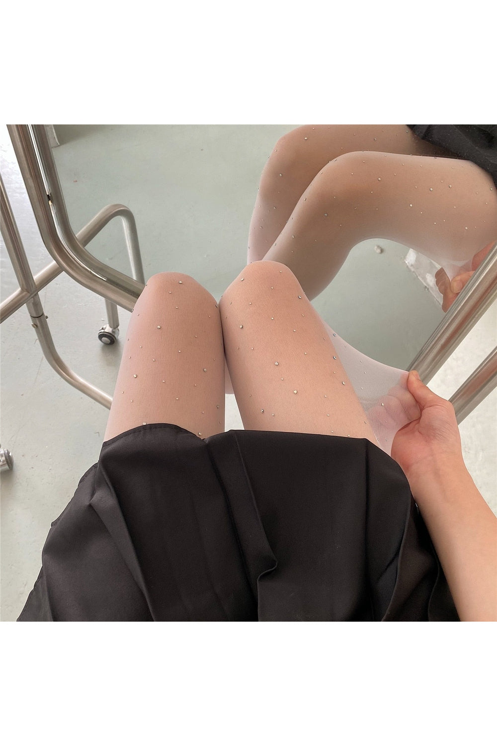 Star Diamond Kawaii Fishnet Stockings color 1 one size Shoptery