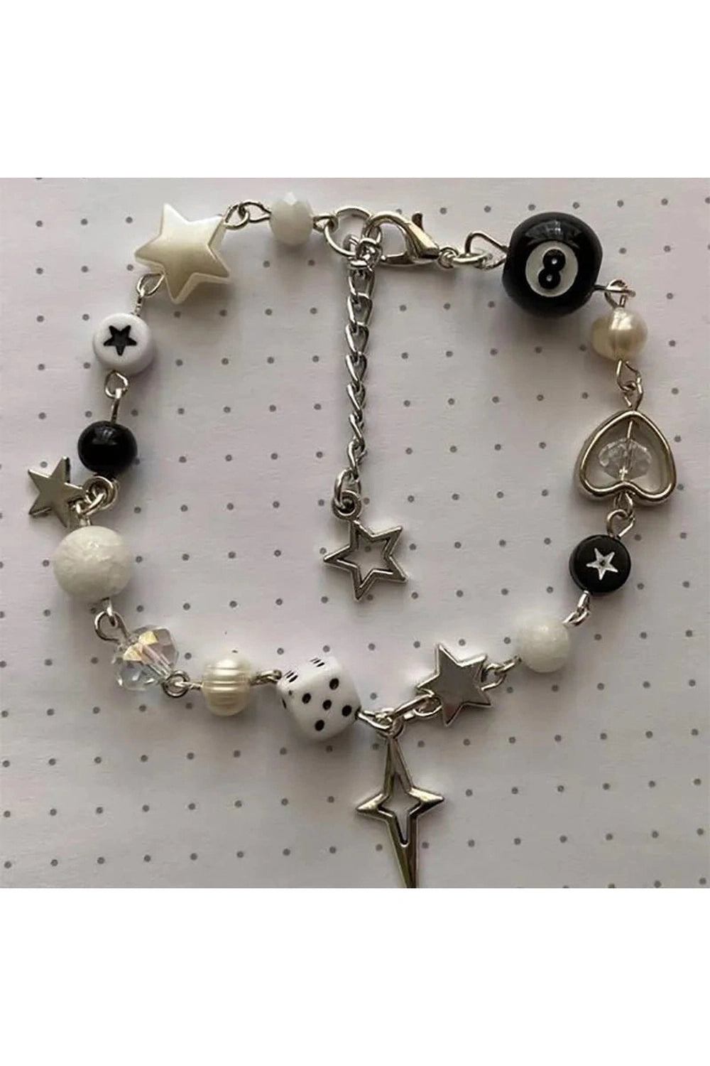 Y2k Star Dice Beaded Bracelet 1 Shoptery