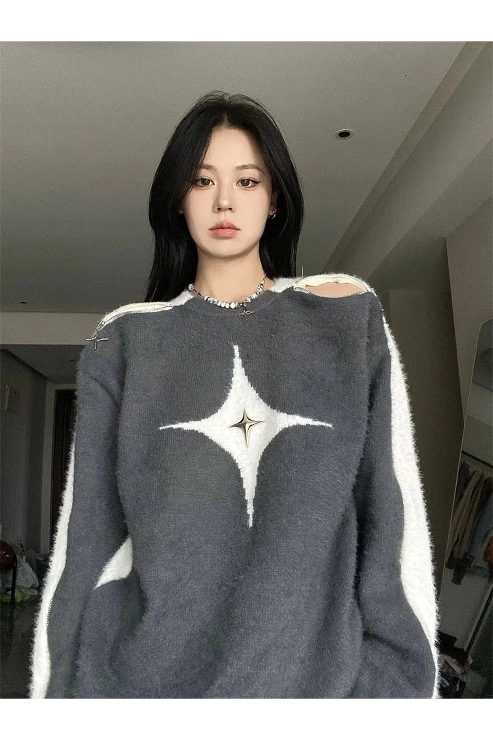 Starlight Distress Knit Sweater -