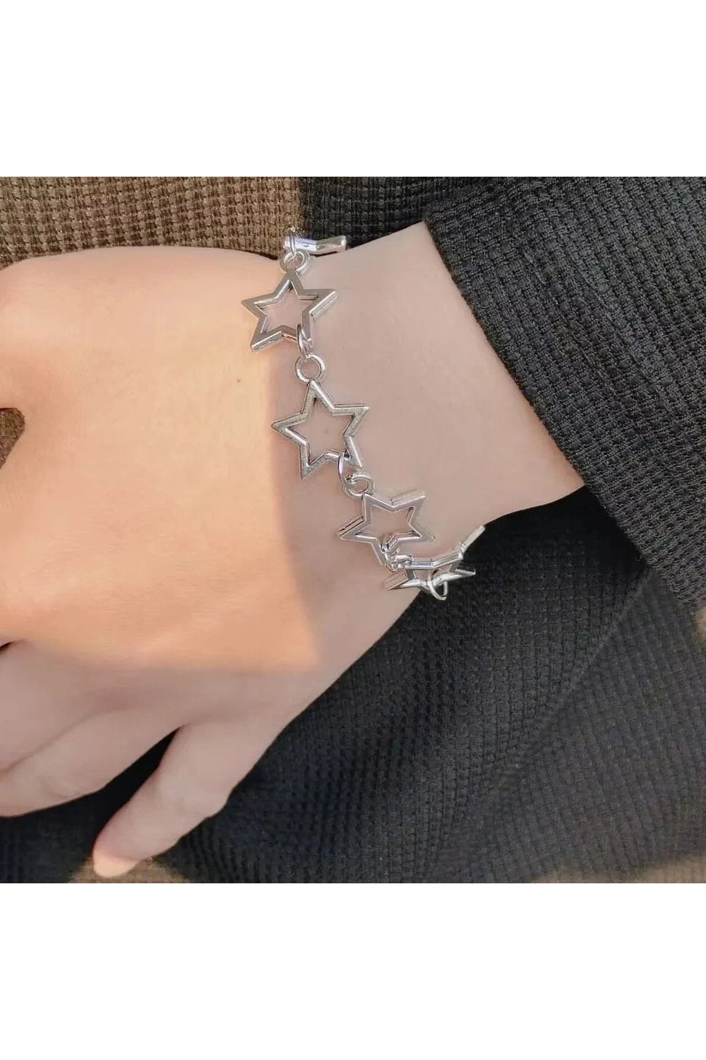 Y2k Stellar Silhouette Charm Bracelet Shoptery