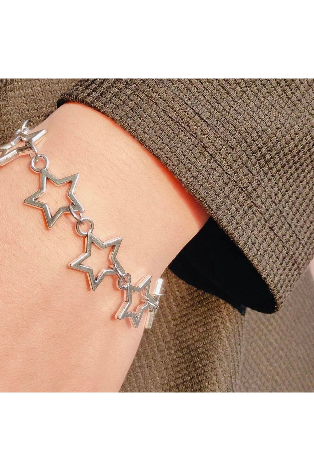 Y2k Stellar Silhouette Charm Bracelet Shoptery