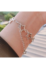 Y2k Stellar Silhouette Charm Bracelet Shoptery