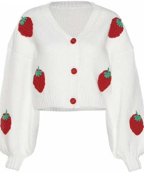 Strawberry Kint Sweater - Sweaters