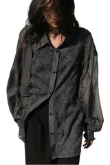 Alt Streetwear Lantern Sleeve Shirt Shoptery