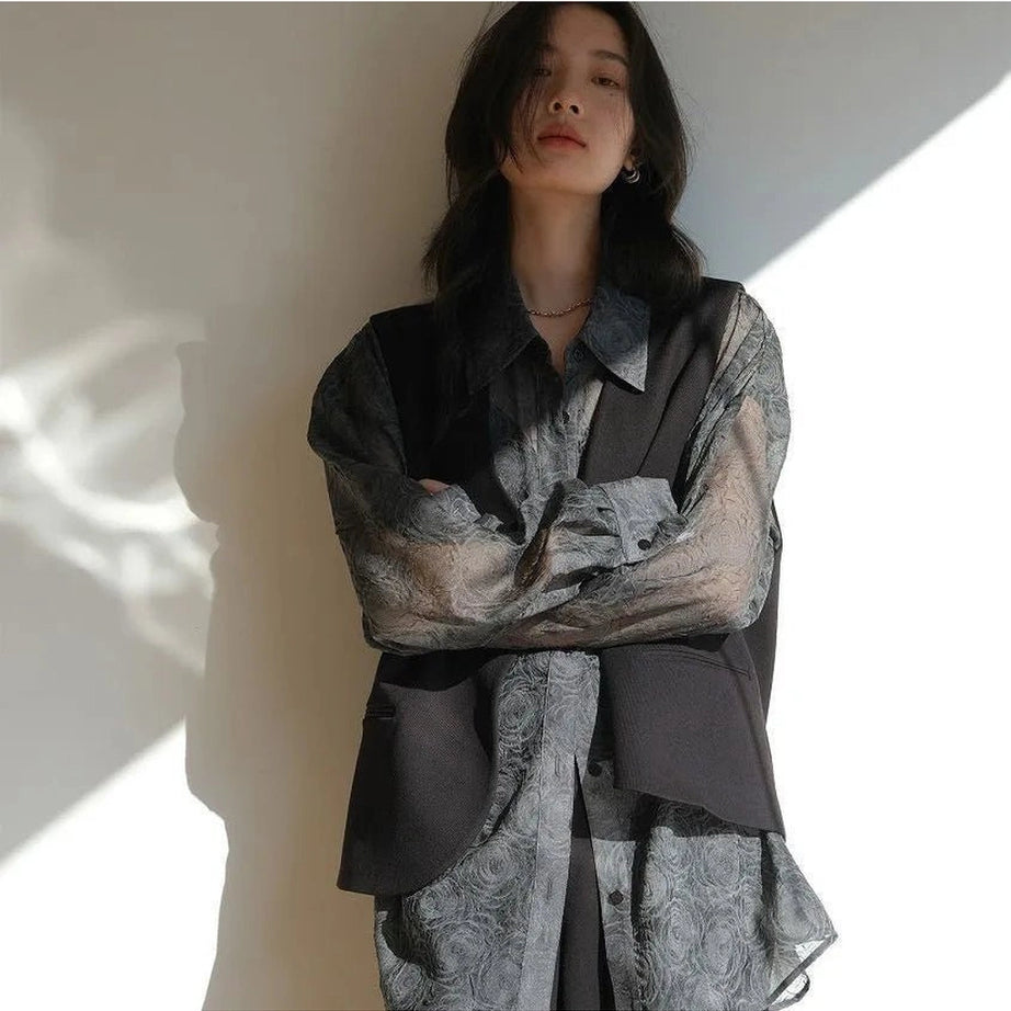 Alt Streetwear Lantern Sleeve Shirt Shoptery