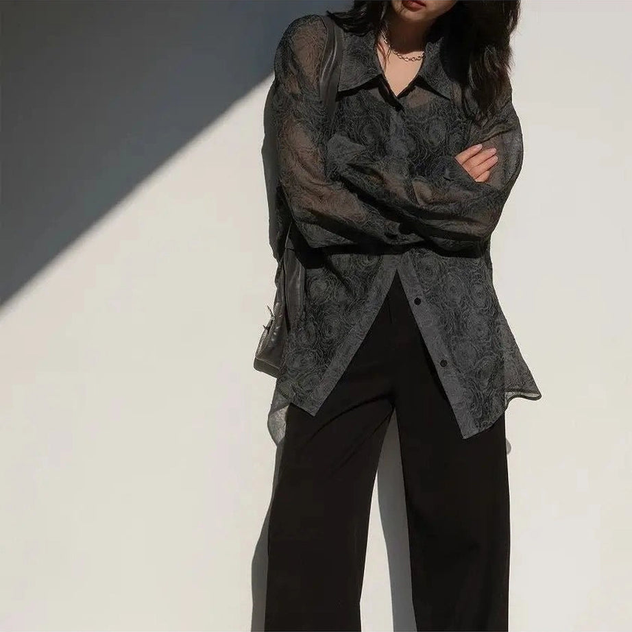 Alt Streetwear Lantern Sleeve Shirt Shoptery