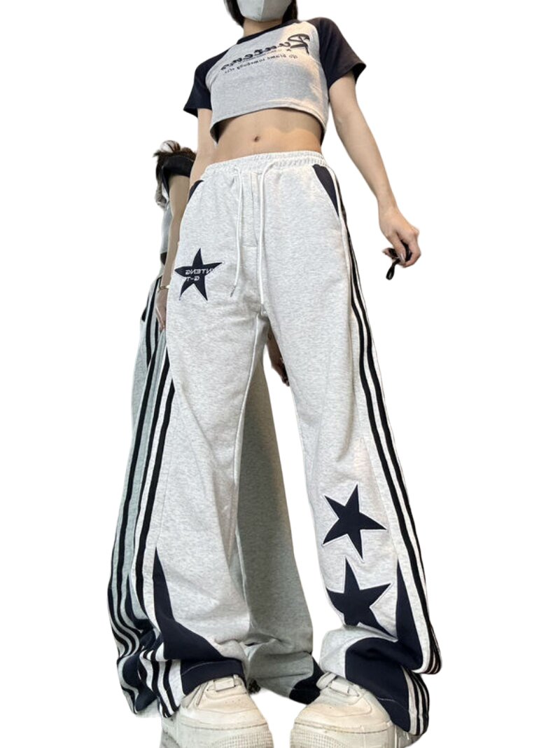 Striped Star Casual Joggers - Pants