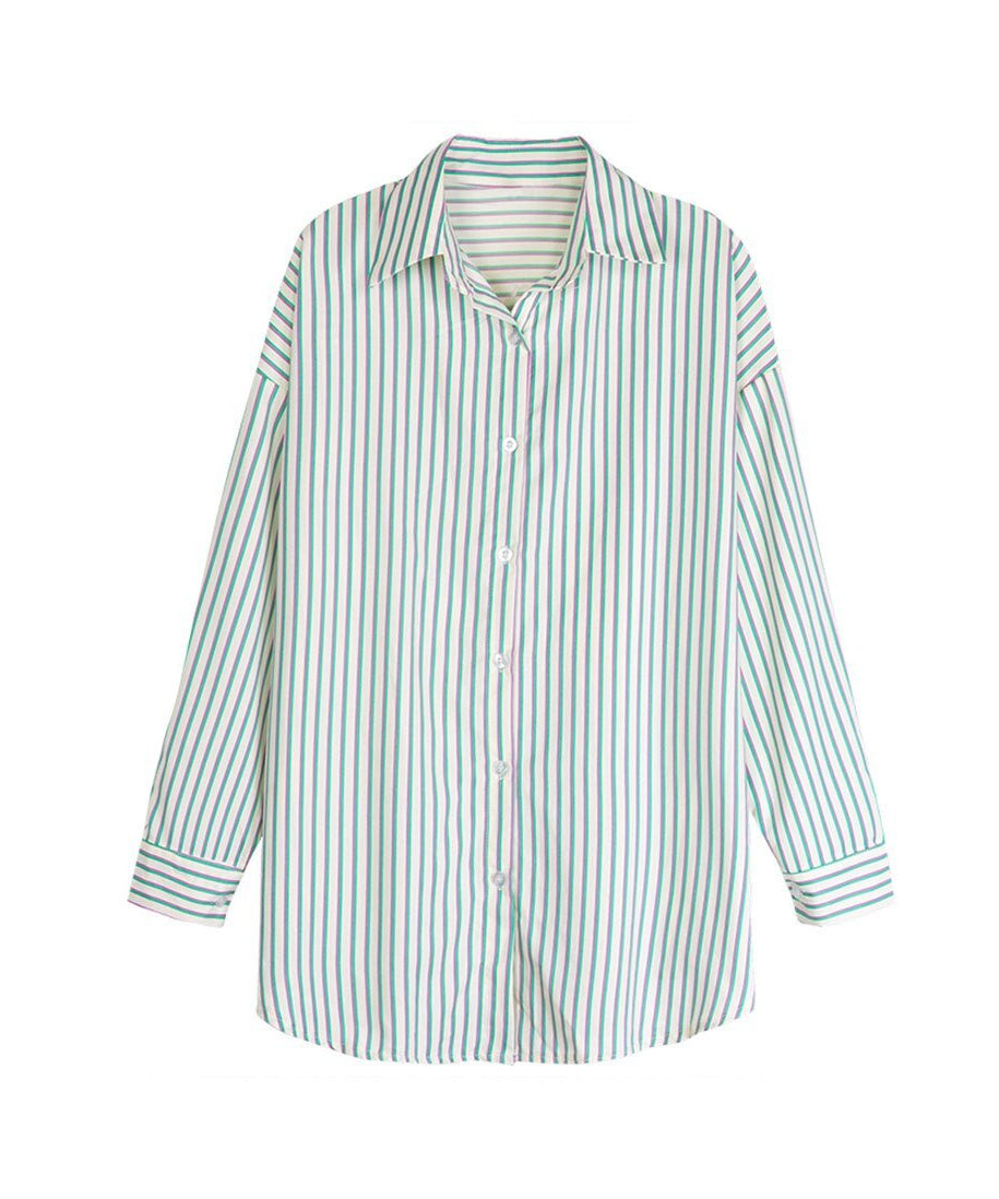 Striped Sunscreen Shirt - Shirts