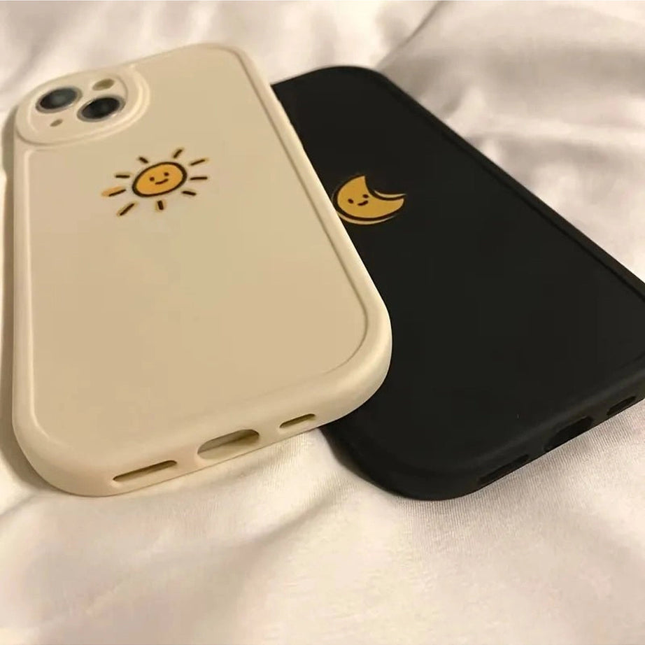 Aesthetic Sun Moon iPhone Case Shoptery
