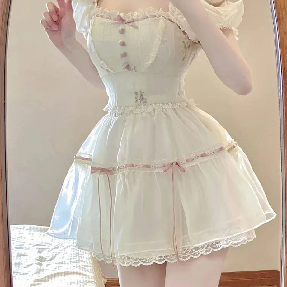 Coquette 2-Piece Summer Dress Outfit Set Shoptery