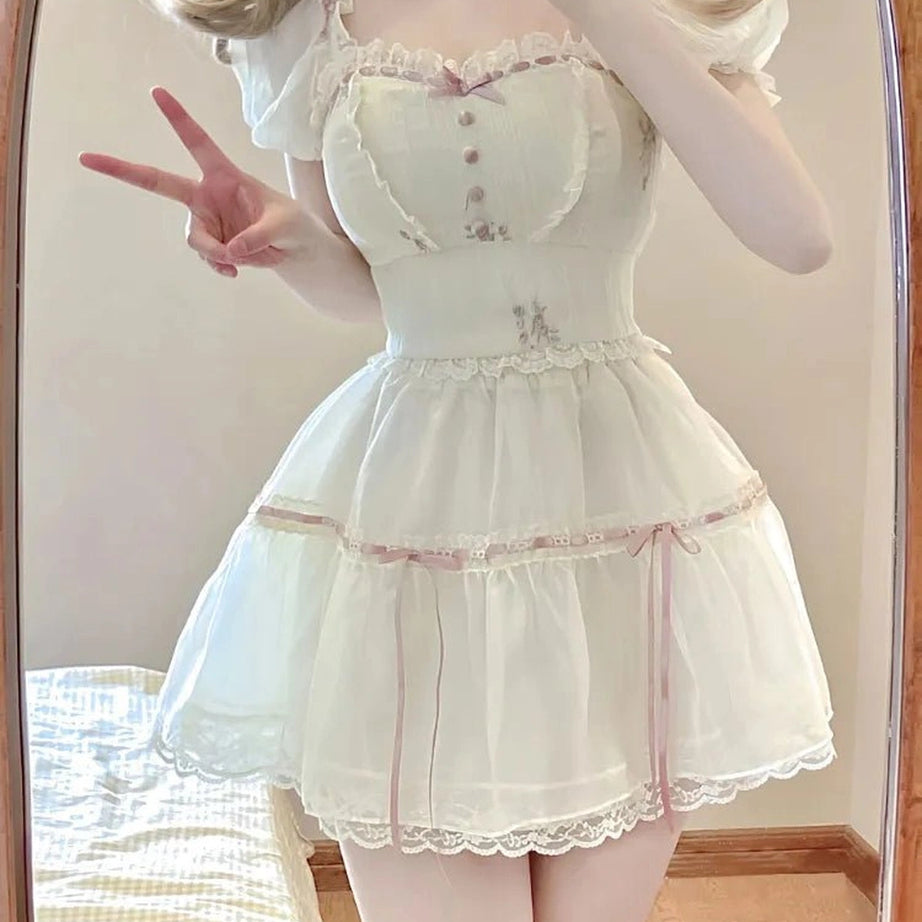 Coquette 2-Piece Summer Dress Outfit Set Shoptery