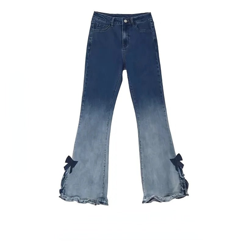 Sweet Bow Flare Jeans - Jeans