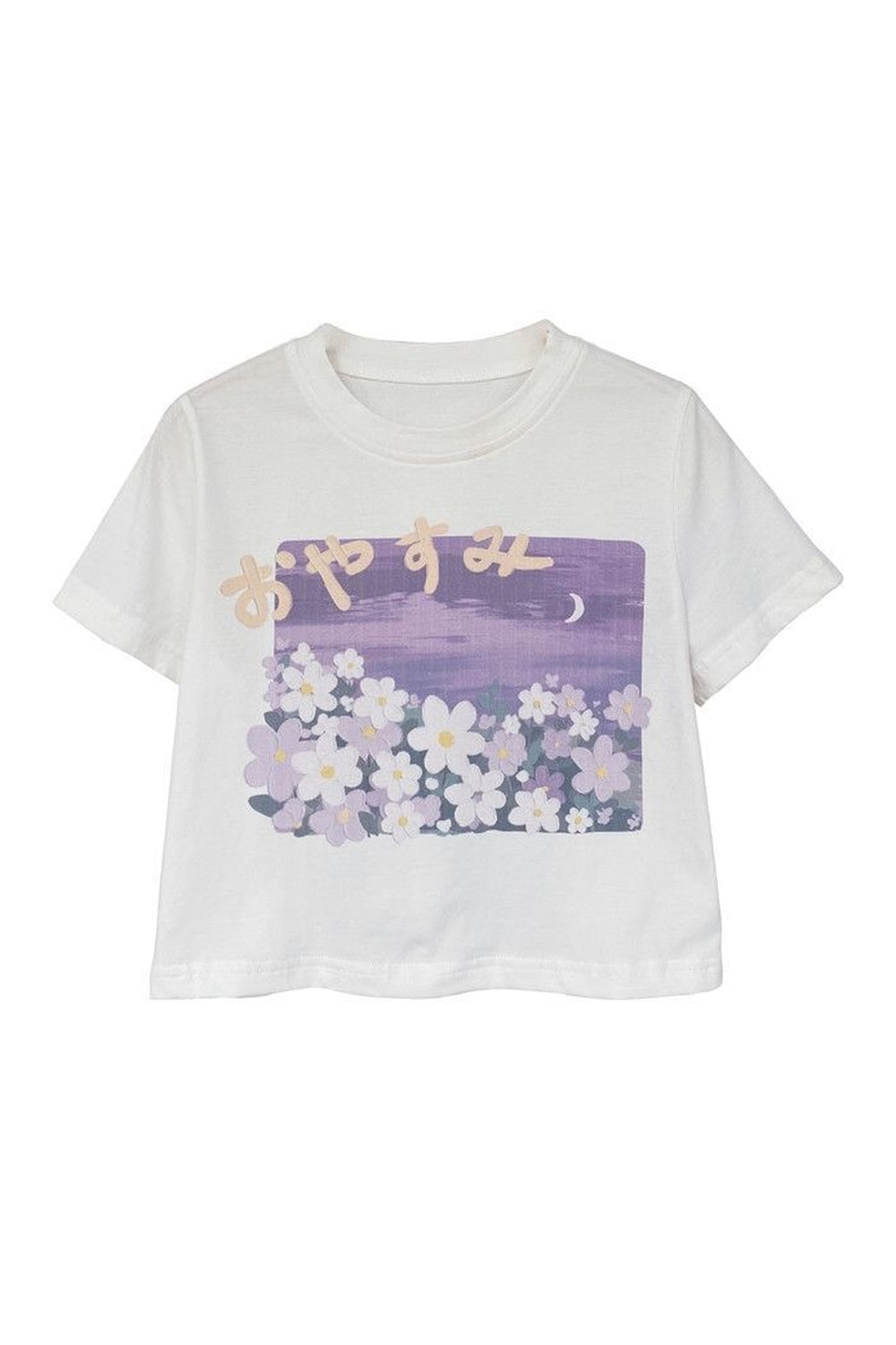 Sweet Floral O-neck T-shirt - T-shirts