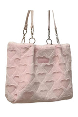 Coquette Sweet Heart Furry Tote Bag Pink(AE存量)****** Shoptery